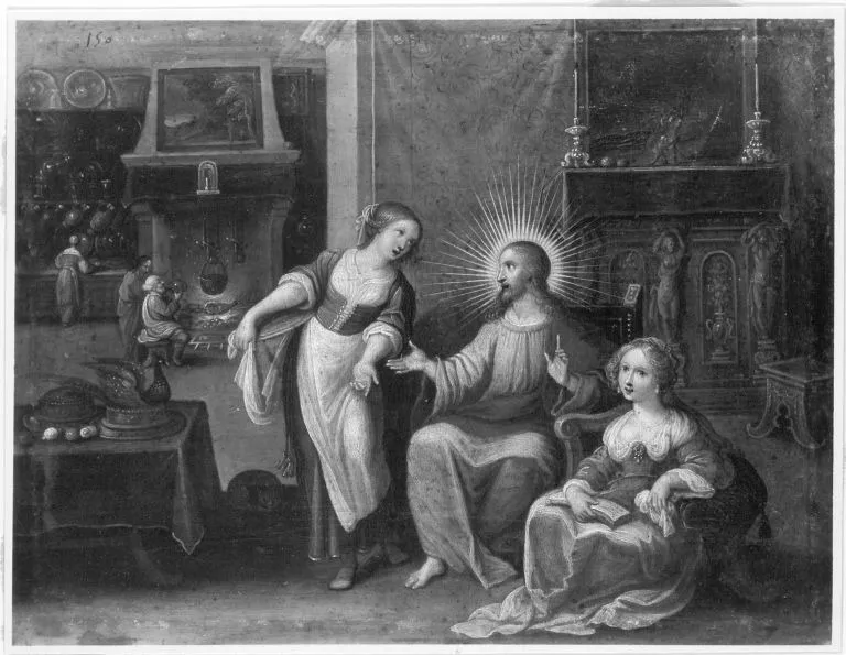 Christus bei Maria und Martha, by Frans Francken III, unspecified, 1637