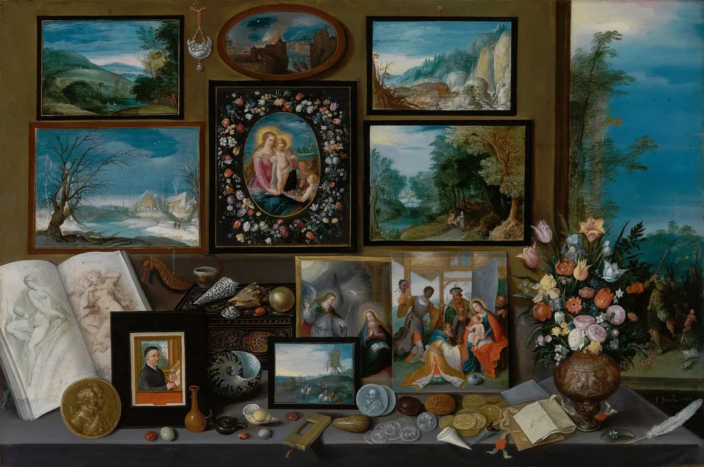 A Collection, by Frans Francken the Younger, oil, 1619