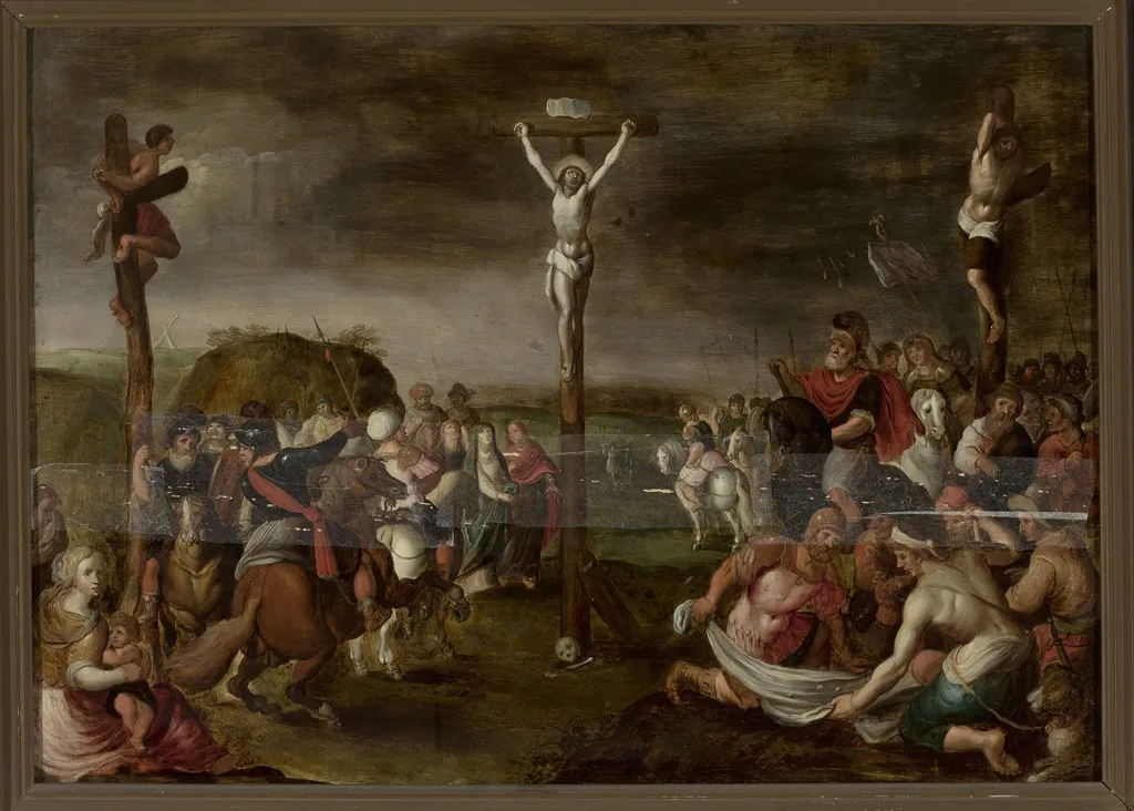Crucifixion (Matthew 27:35-38; Mark 15:24-28; Luke 23:33; John 19:18-20), by Frans Francken the Younger, oil, 1621