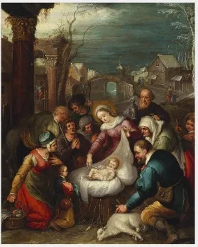 The Adoration of the Shepherds, by Frans Francken the Younger, unspecified, 1615