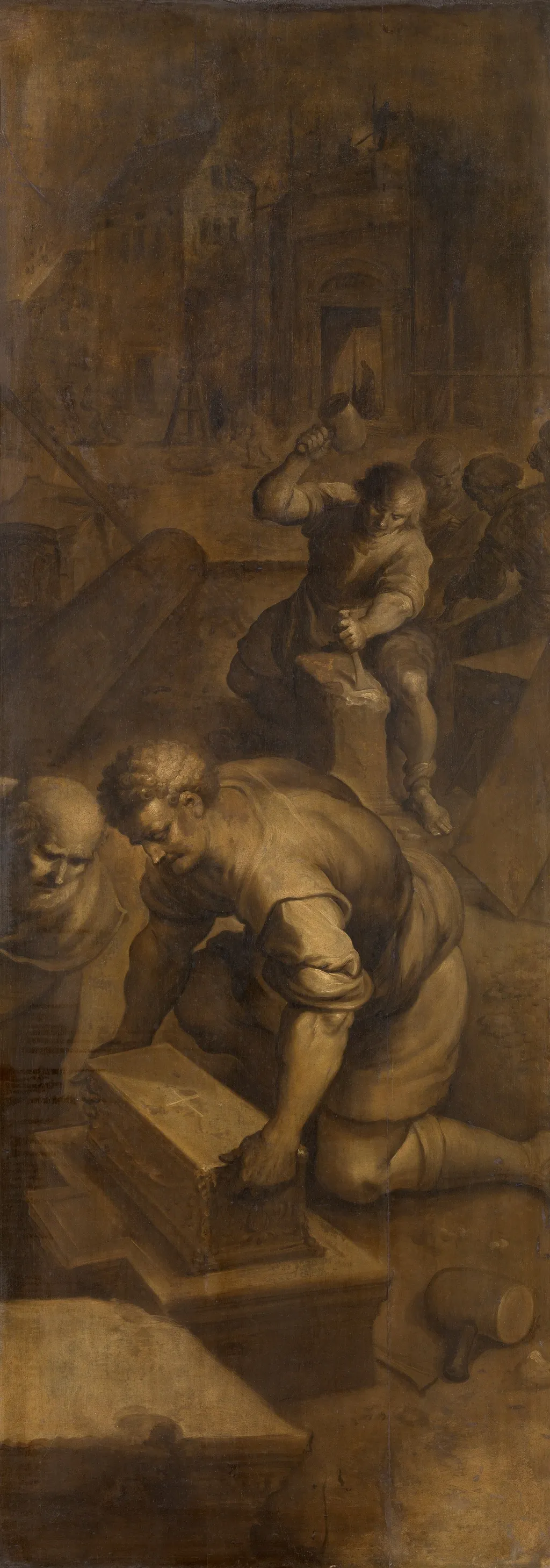 The Four Crowned at work, by Frans Francken the Younger, oil, 1624