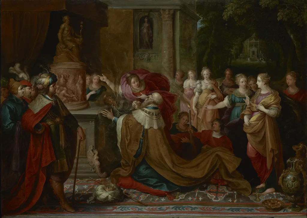 The Idolatry of Solomon, by Frans Francken the Younger, oil, 1622