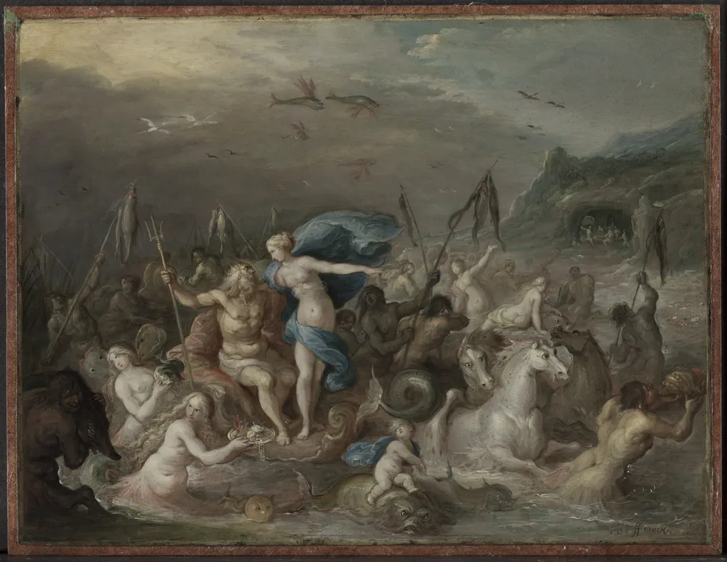The Triumph of Neptune and Amphitrite, by Frans Francken the Younger, oil, 1630