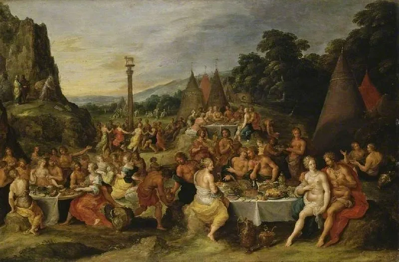 The Worship of the Golden Calf, by Frans Francken the Younger, oil, 1630