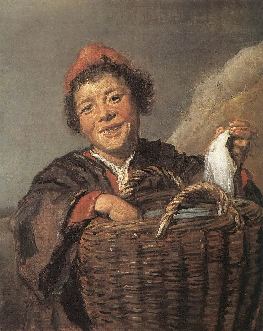 Fisher Boy with Basket, by Frans Hals, oil, 1630