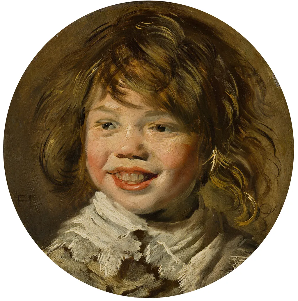 Laughing boy, by Frans Hals, oil, 1625