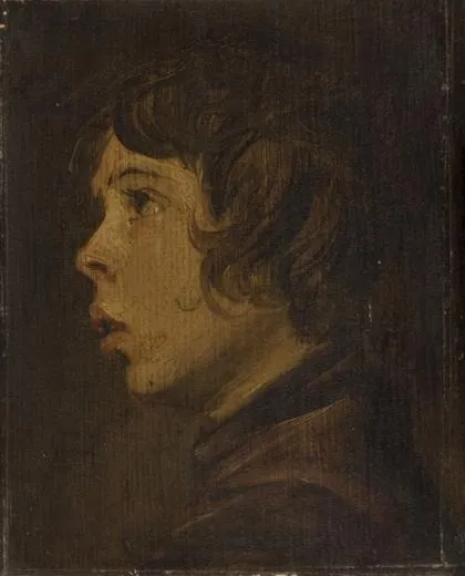 Portrait of a Boy facing Left, by Frans Hals, oil, 1620