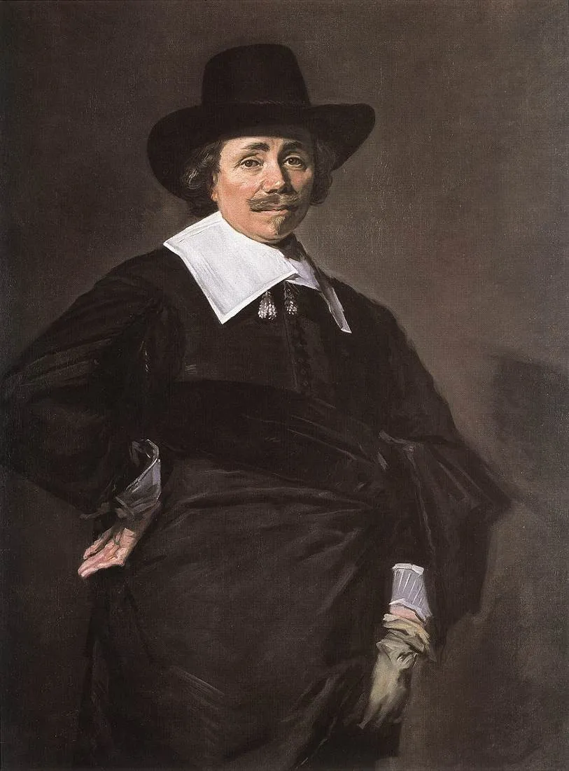 Portrait of a man, by Frans Hals, oil, 1643