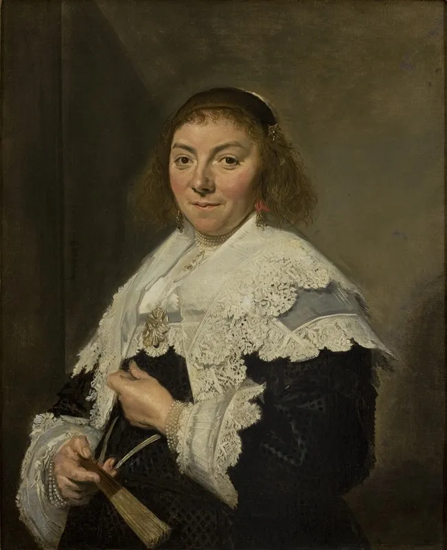 Portrait of Maria Pietersdr Olycan, by Frans Hals, oil, 1638