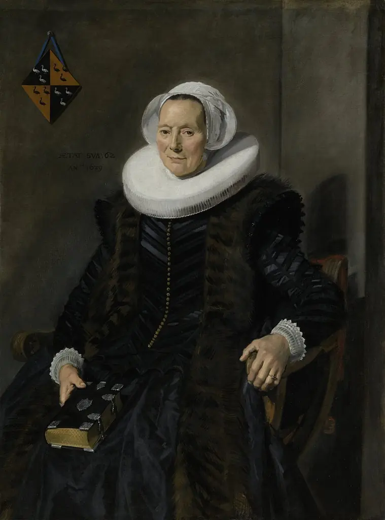 Portrait of Maritge Claesdr Vooght (....-1644), by Frans Hals