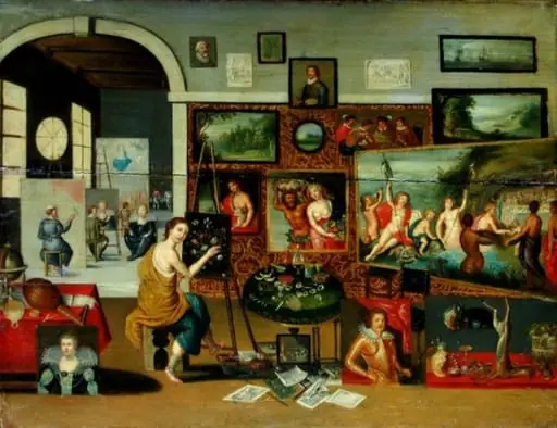 Academia de pictură, by Frans III Franken