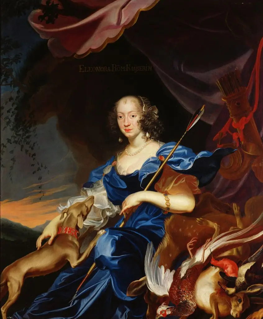Portrait of Eleonora of Gonzaga-Nevers (1639-1686), by Frans Luycx