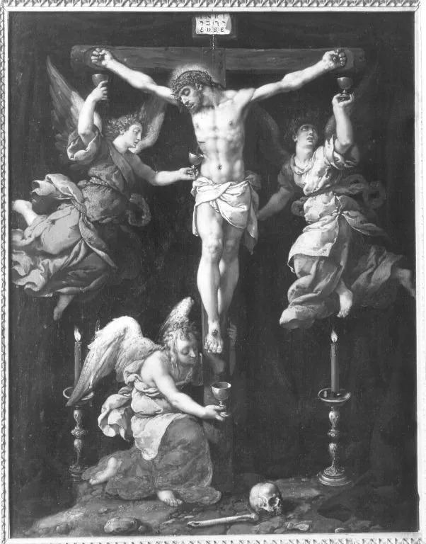 Christ on the Cross with Angels, by Frans Pourbus the Elder, unspecified, 1563