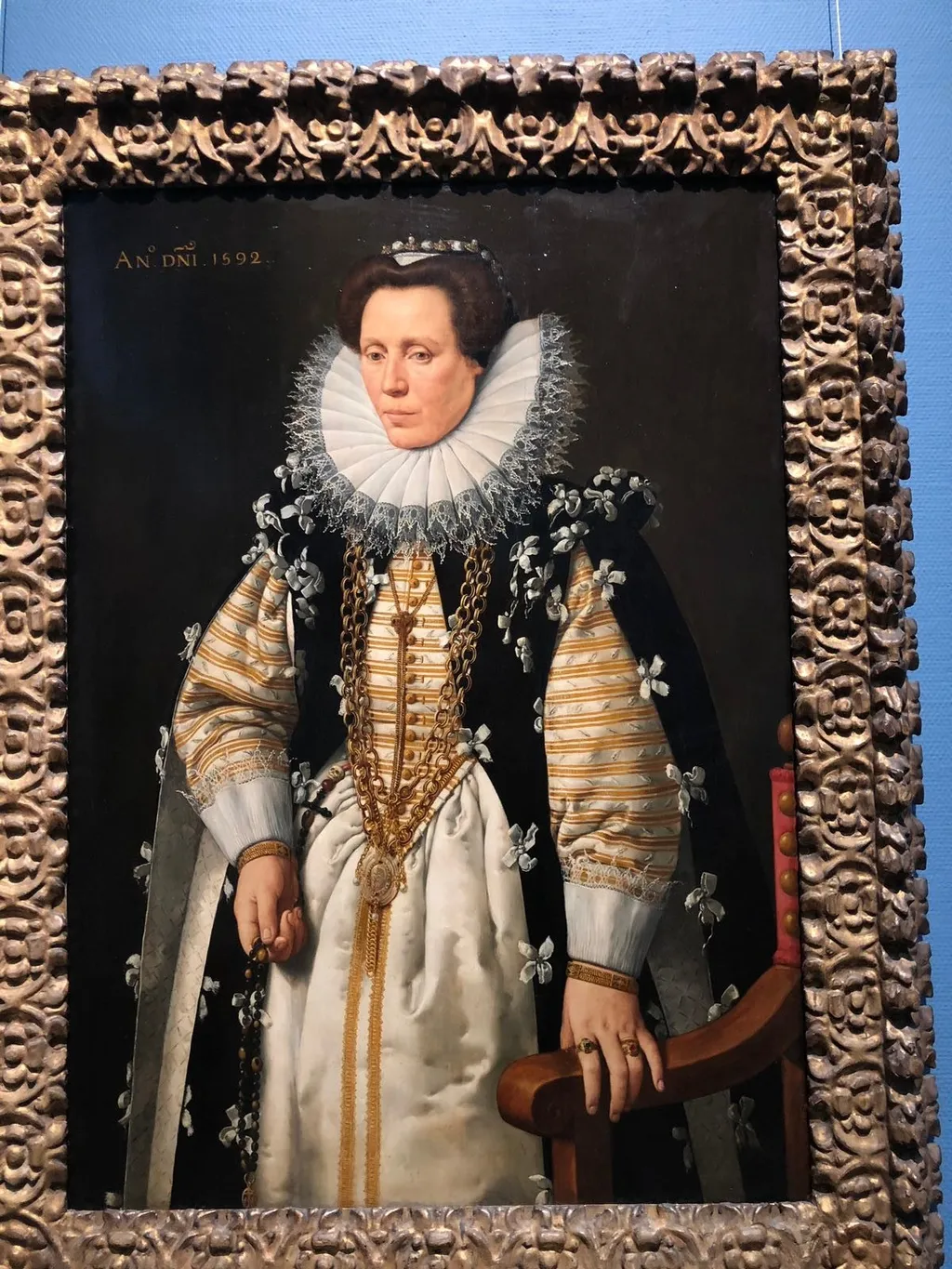 Portrait of the Wife of Nicolas de Hellincx, by Frans Pourbus, the Younger, oil, 1596