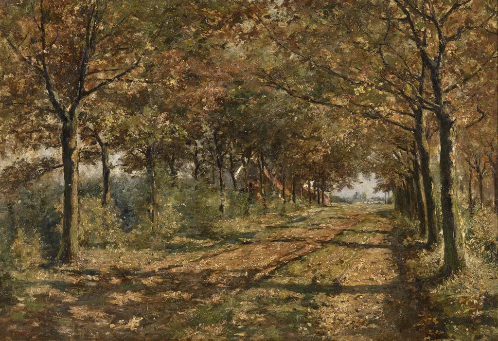 Sunny Lane, by Frans Simons, oil, 1897