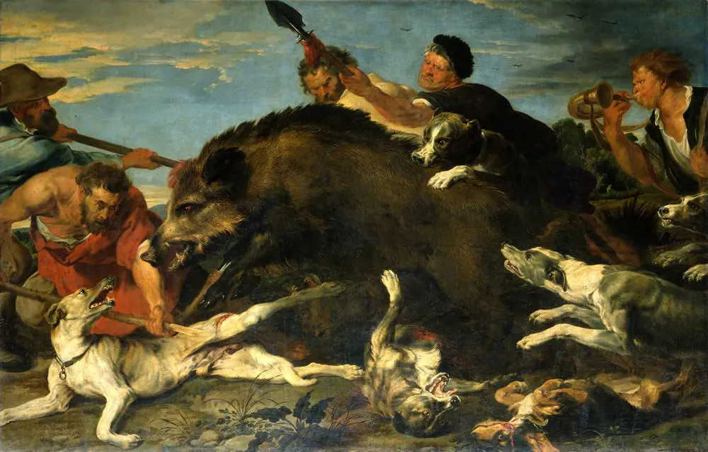 A Boar Hunt, by Frans Snyders