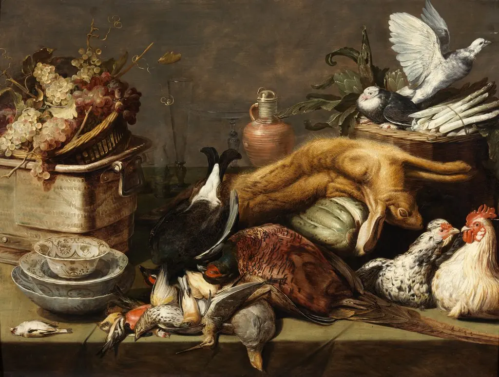 A Still Life with Dead Birds and a Hare, by Frans Snyders