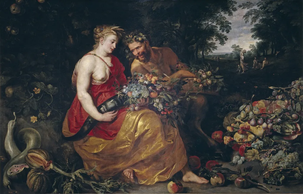 Ceres and Pan, by Frans Snyders, oil, 1615