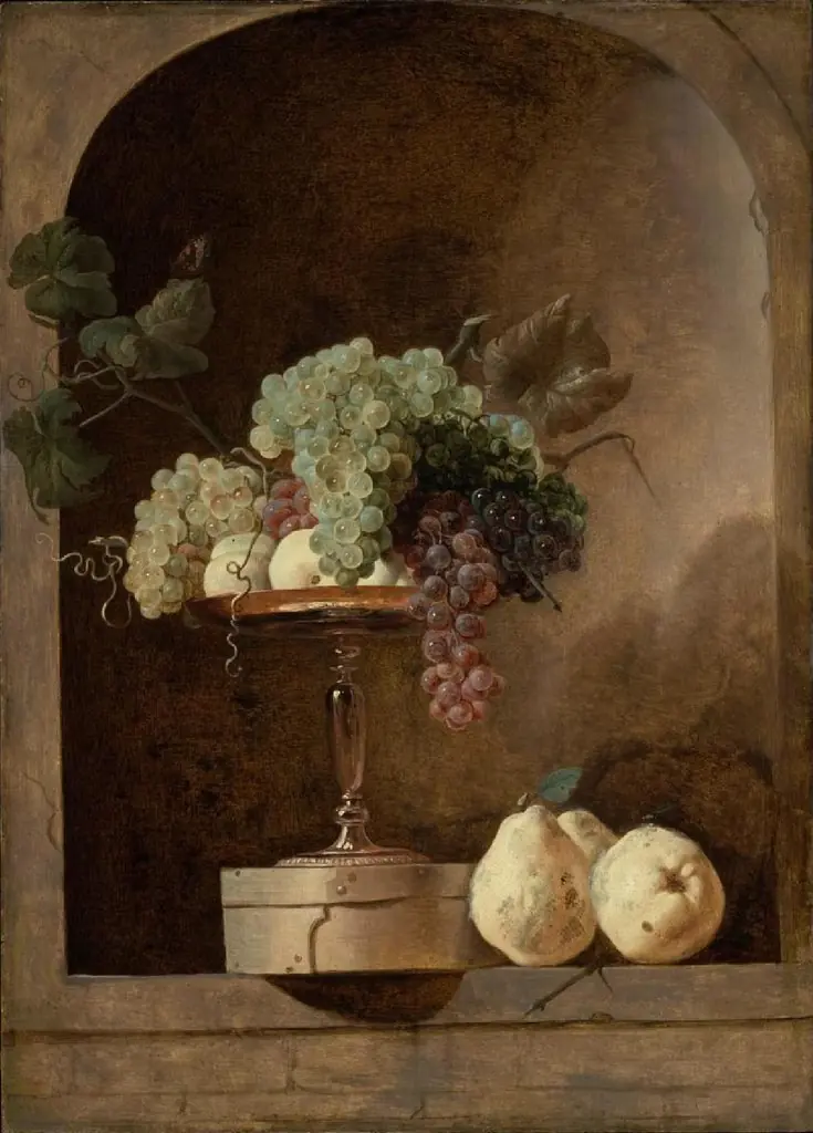 Grapes, Peaches and Quinces in a Niche, by Frans Snyders