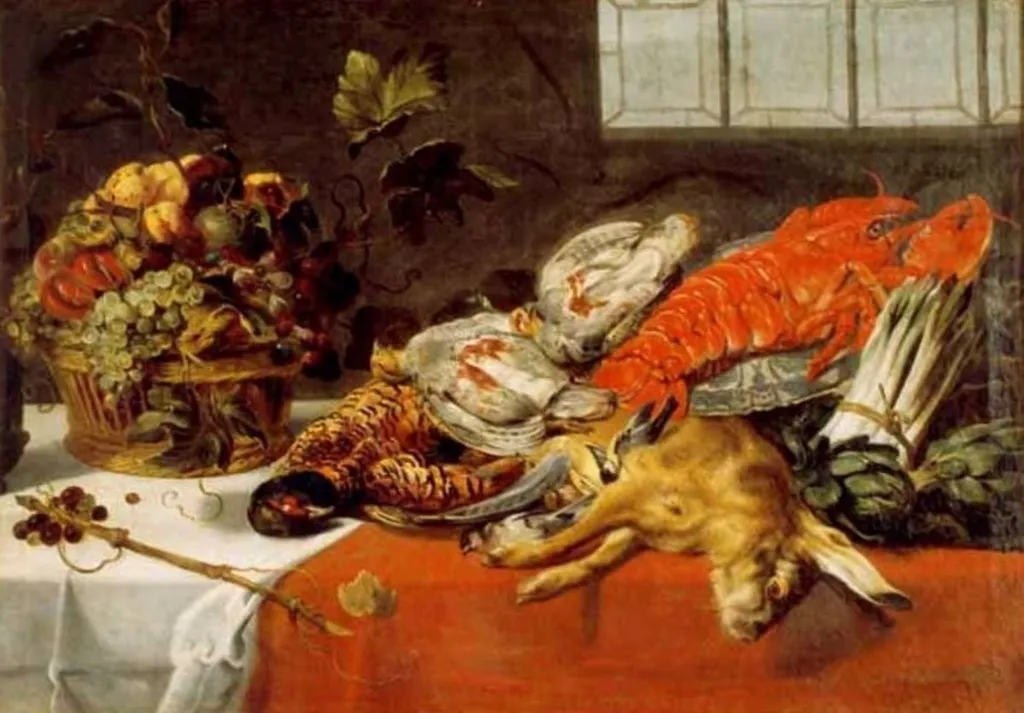 Natură moartă cu homar, by Frans Snyders, unspecified, 1650
