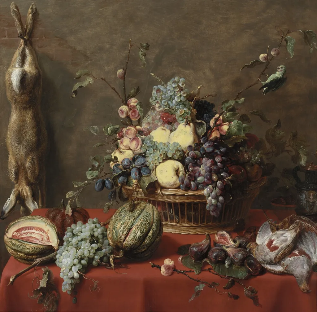 Still Life with Fruit and a Dead Hare, by Frans Snyders, unspecified, 1630