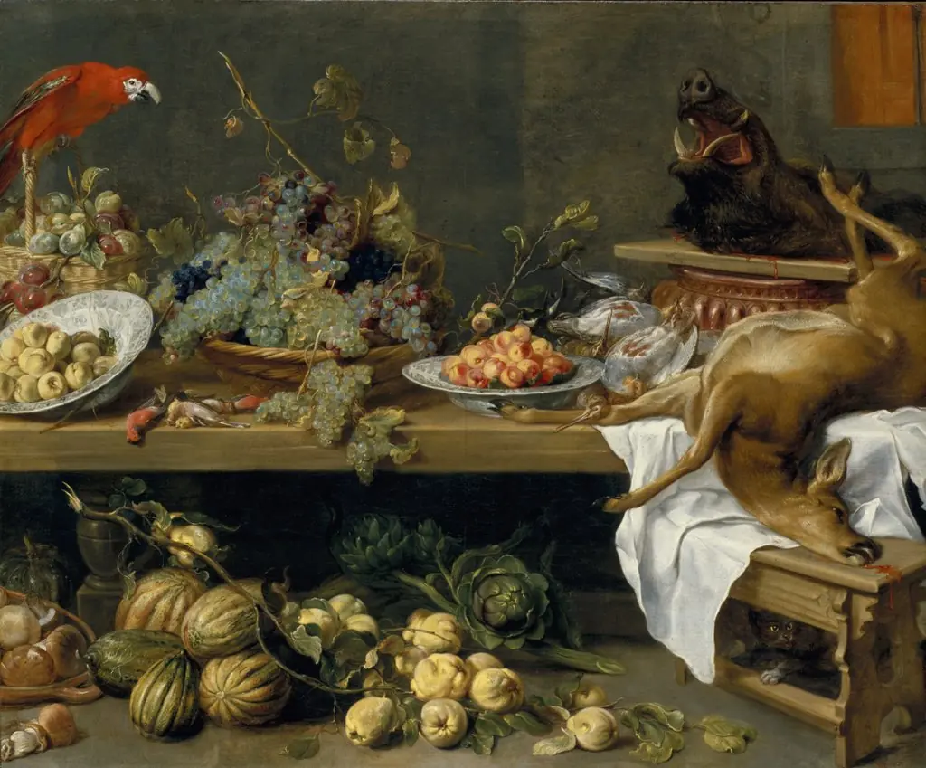 Still Life with Fruit, Vegetables and Dead Game, by Frans Snyders