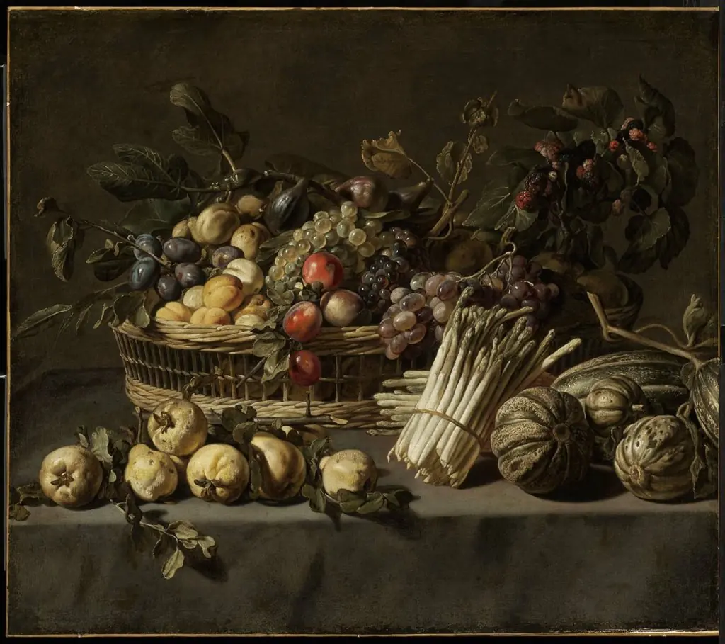 Vegetables and a Basket of Fruit on a Table, by Frans Snyders