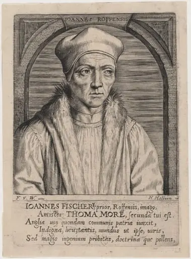John Fisher, Bishop of Rochester, by Frans van den Wyngaerde