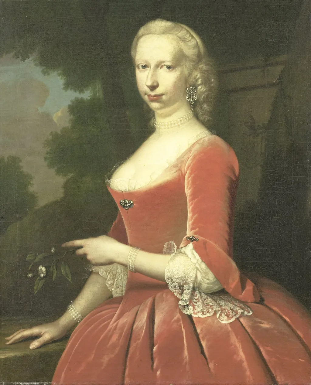 Portrait of a Woman, by Frans van der Mijn, oil, 1748