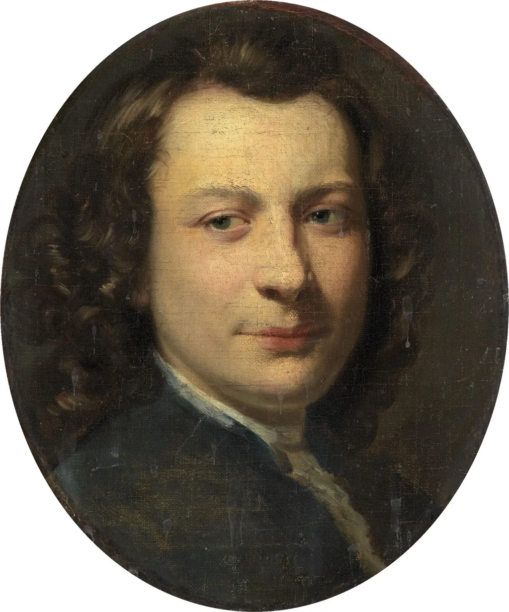 Portrait of George van der Myn, Painter, by Frans van der Mijn, oil, 1750
