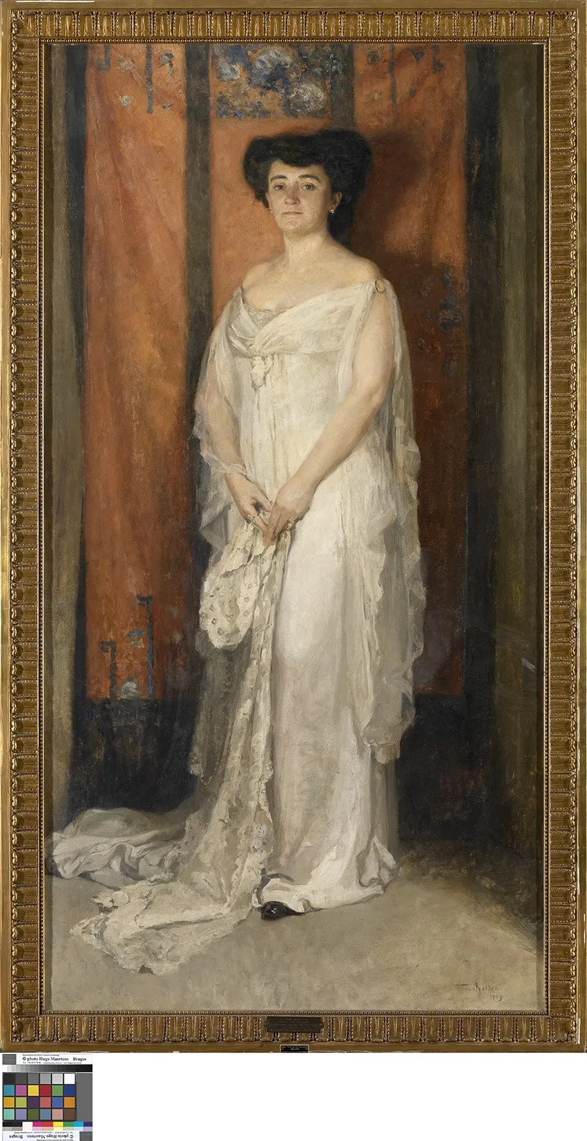 Portret van mevrouw A. Ganshof van der Meersch, by Frans Van Holder, oil, 1909