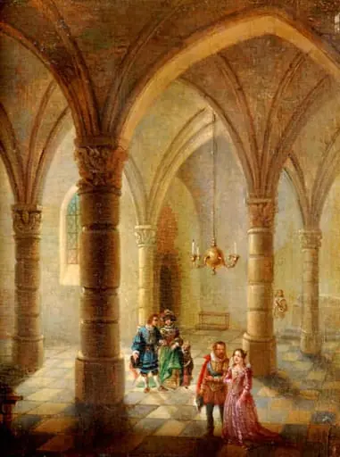 Interior de capelă, by Frans van Mieris cel Tânăr, 1750