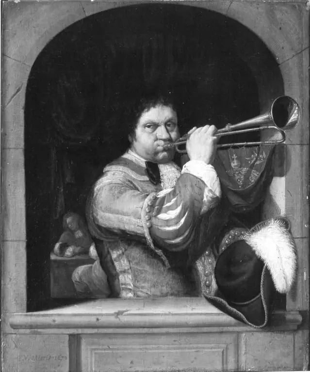 A Trumpeter, by Frans van Mieris the Elder