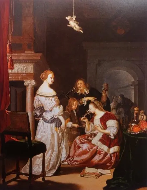 An Elegant Company in an Interior, by Frans van Mieris the Elder