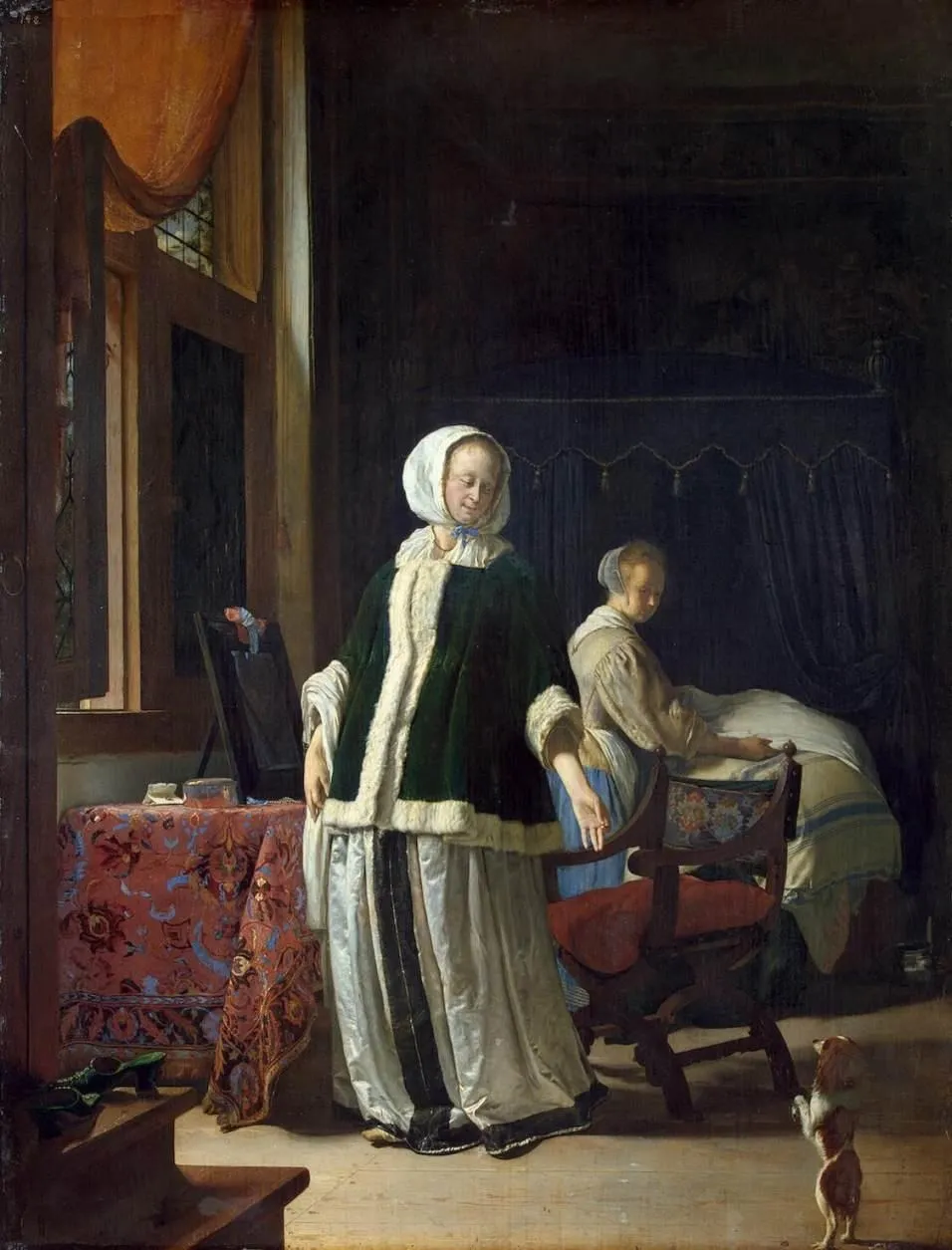 Lady at her Toilet, by Frans van Mieris the Elder, oil, 1659