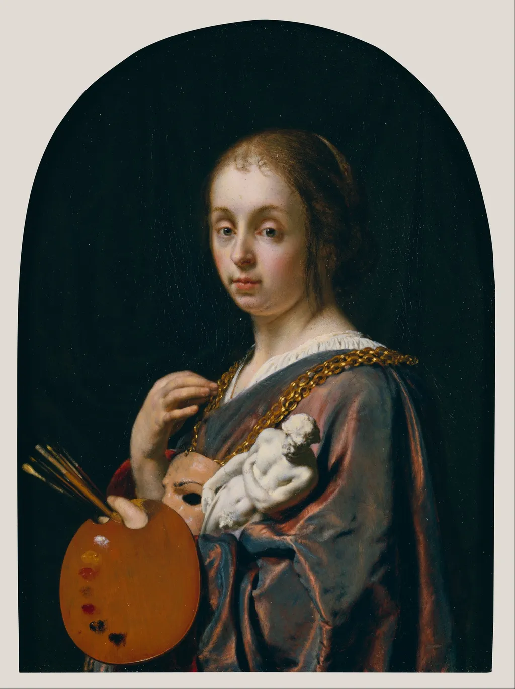 Pictura (An Allegory of Painting), by Frans van Mieris the Elder, oil, 1661