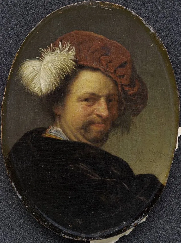 Self portrait, by Frans van Mieris the Elder, oil, 1662