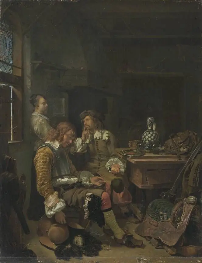 The Sleeping Officer, by Frans van Mieris the Elder