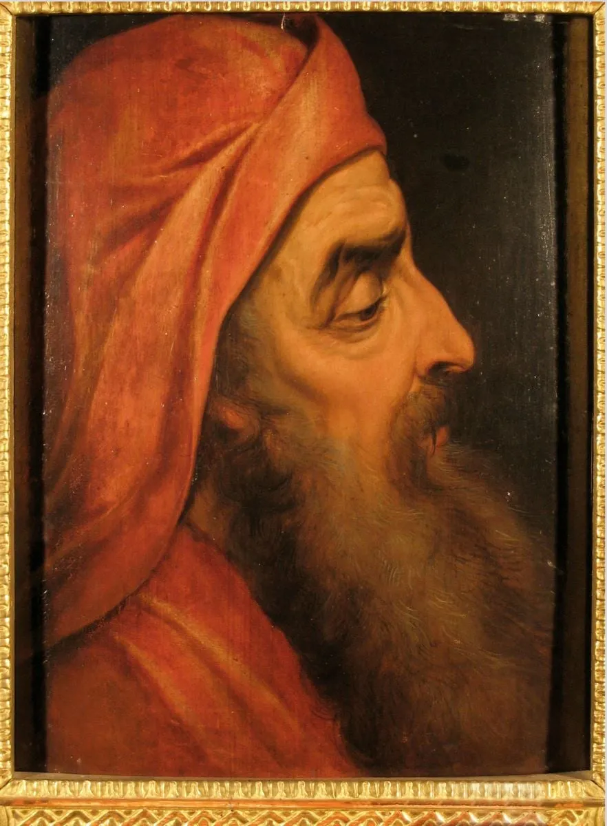 Bărbat cu glugă roșie, by Frans van, zis Floris Vriendt