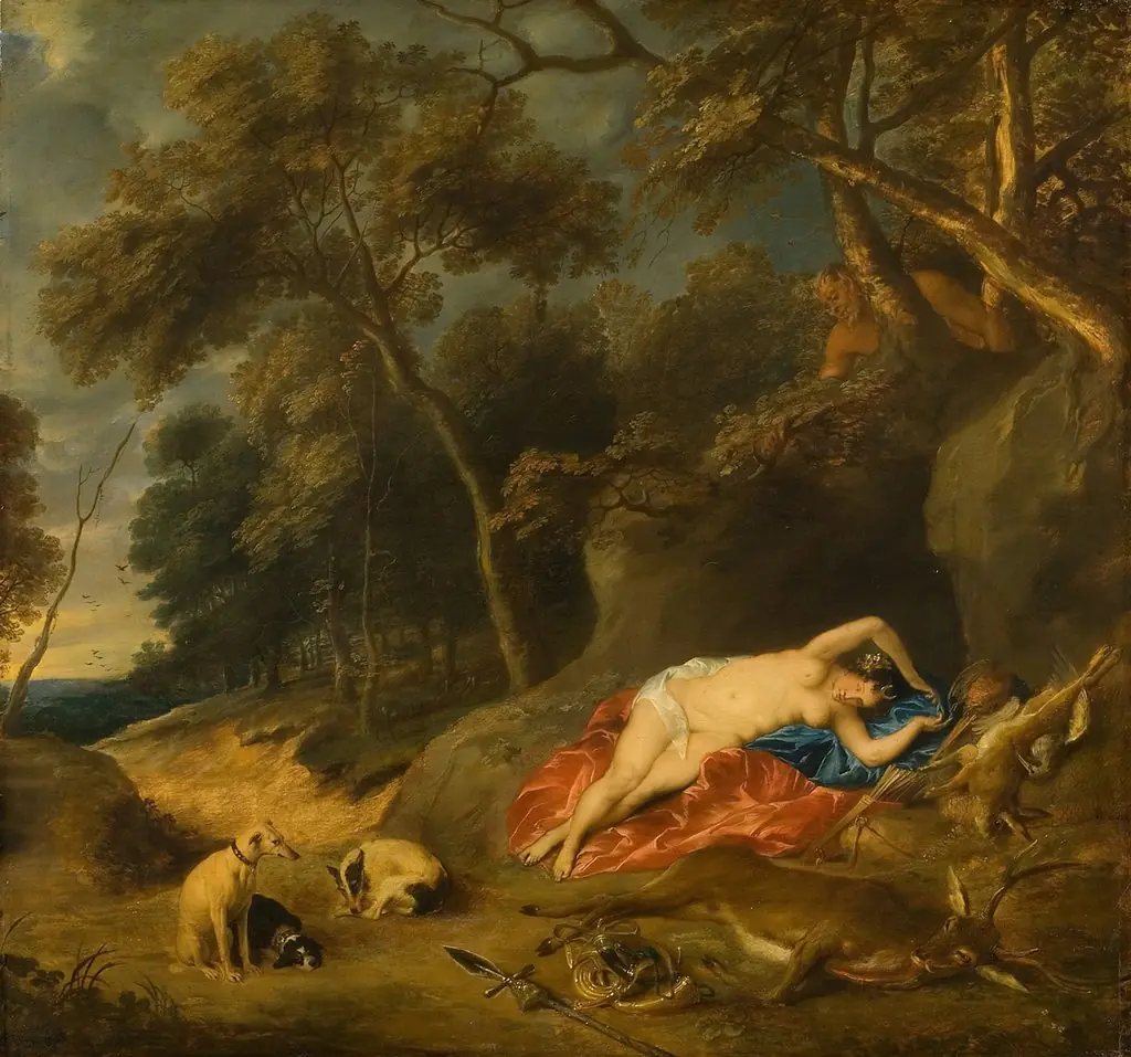 Landscape with Diana Resting, by Frans Wouters