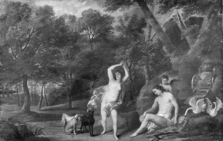 Venus Bewailing the Slain Adonis, by Frans Wouters, unspecified, 1645