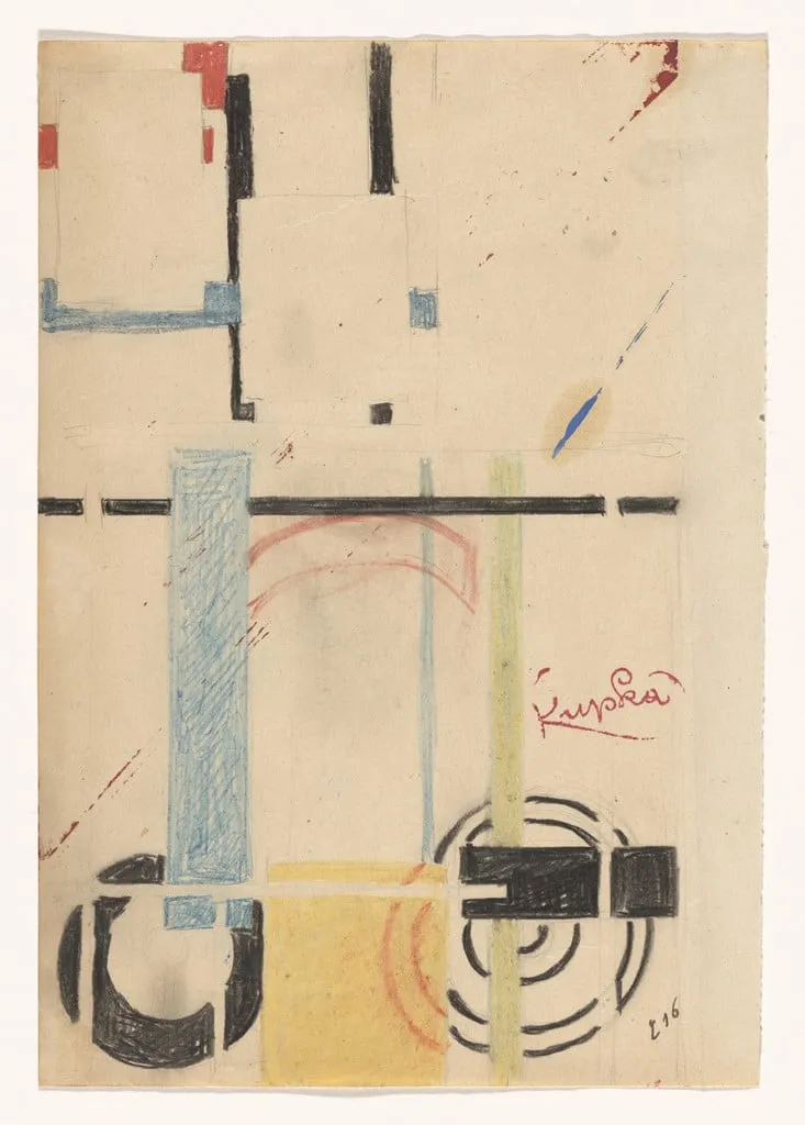 Untitled, by František Kupka, oil, 1928