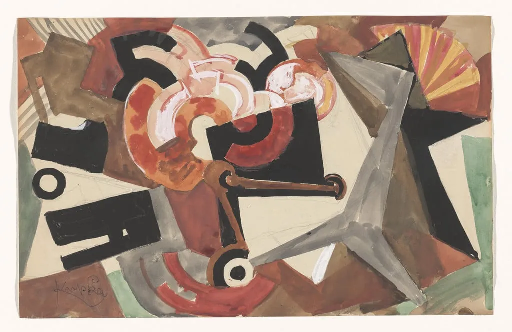Untitled, by František Kupka, watercolor, 1928