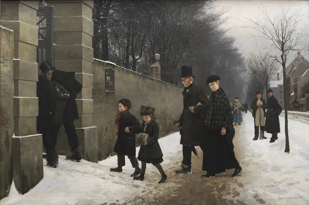 A Funeral, by Frants Henningsen