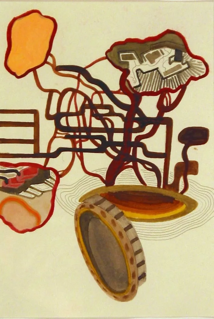 Untitled, by Franz Ackermann, watercolor, 1998