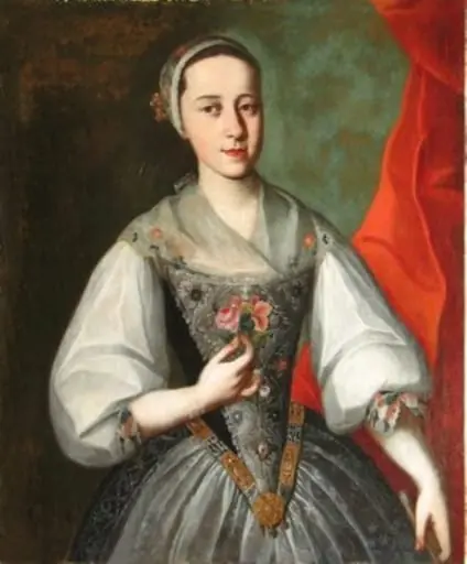 Anna Maria von Huttern, by Franz Anton Bergmann