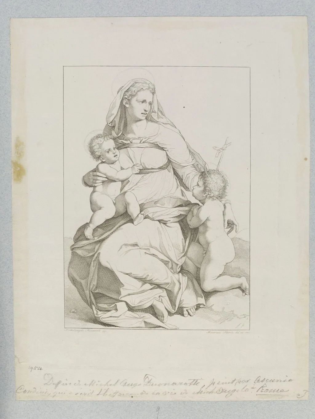 Virgin and Child with St. John, by Franz Anton Erich Moritz Steinla, 1850
