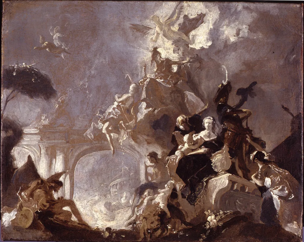 Draft for a ceiling painting, by Franz Anton Maulbertsch, oil, 1759