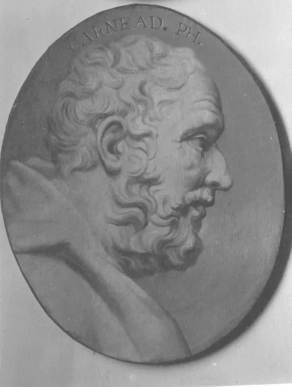 Karneades, griechischer Philosoph aus Cyrene, 2. Jh. v. Chr., by Franz Anton von Leydensdorff, unspecified, 1760