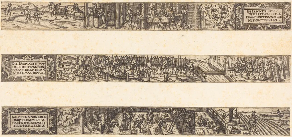 Three Months, by Franz Brun, ink, 1584